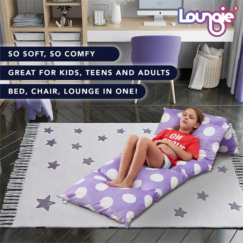 Bean Bag Covers Purple Polka Dots Microfiber 88