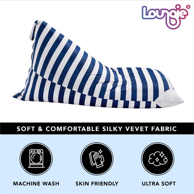 Bean Bag Covers Navy Microfiber 55