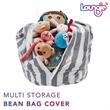 Bean Bag Covers Grey Microfiber 32