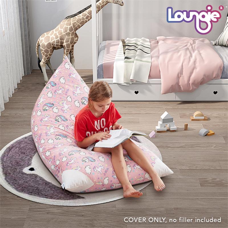 Bean Bag Covers Unicorn Light Pink Microfiber 55