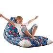 Bean Bag Covers Racecar Blue Microfiber 55