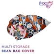 Bean Bag Covers Sport Black Microfiber 55