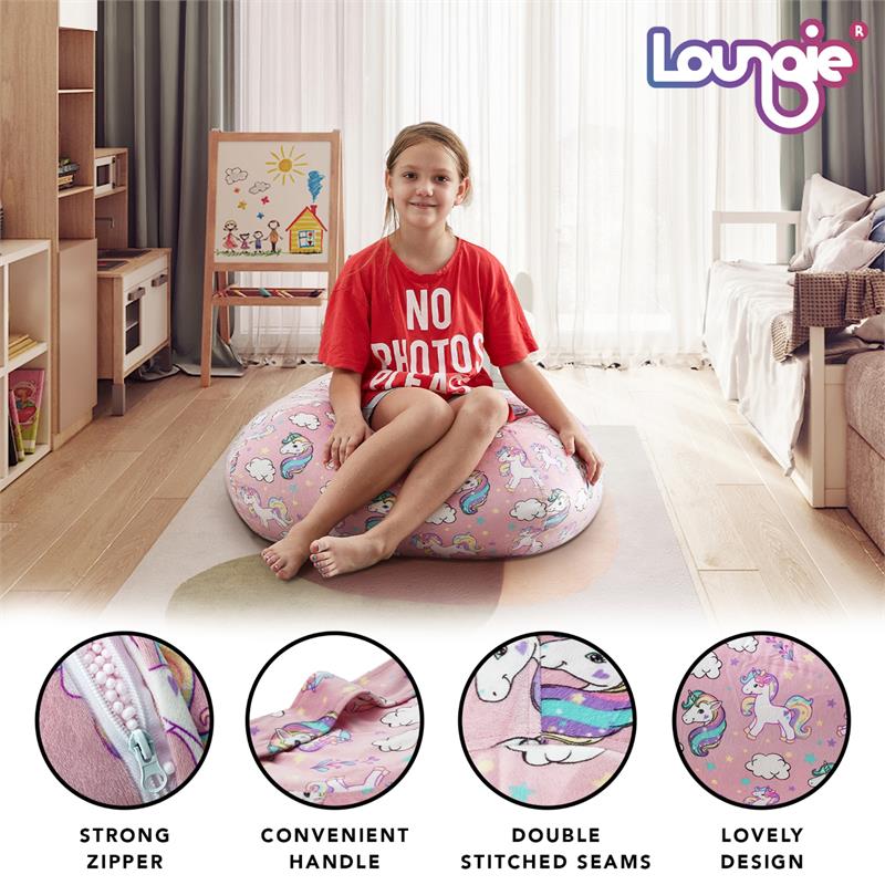 Bean Bag Covers Unicorn Light Pink Microfiber 32