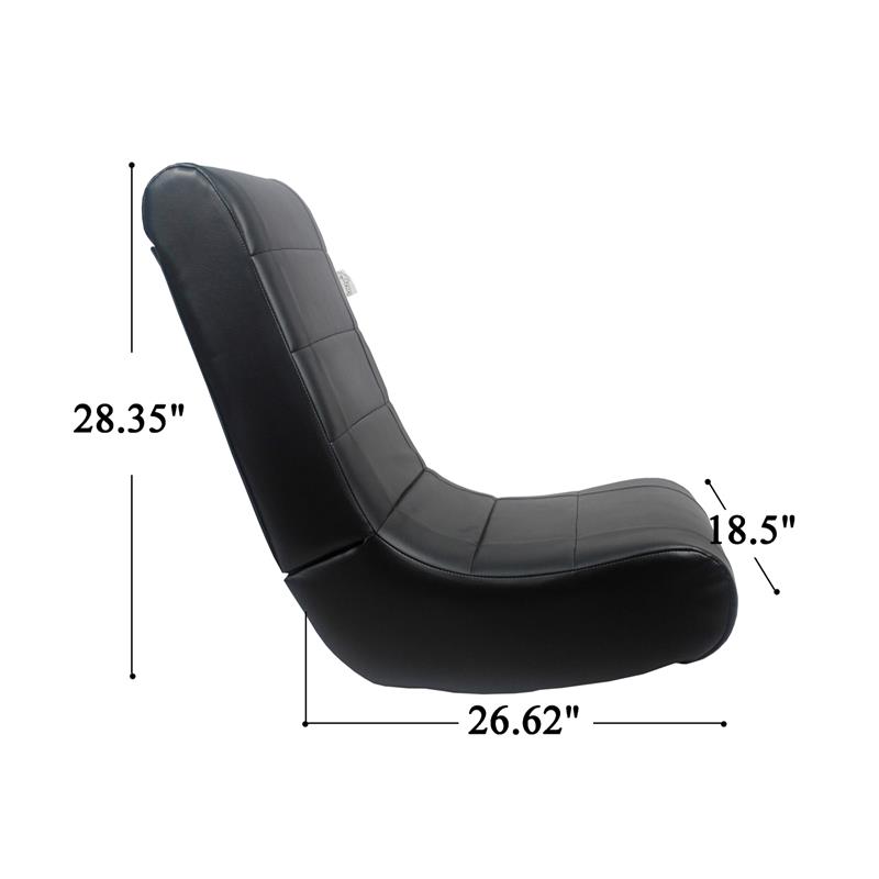 Rockme Floor Chairs Foam Black Leather PU