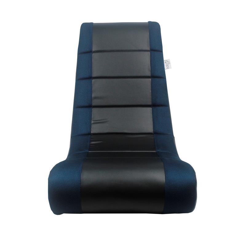 Rockme Floor Chairs Black And Blue Leather