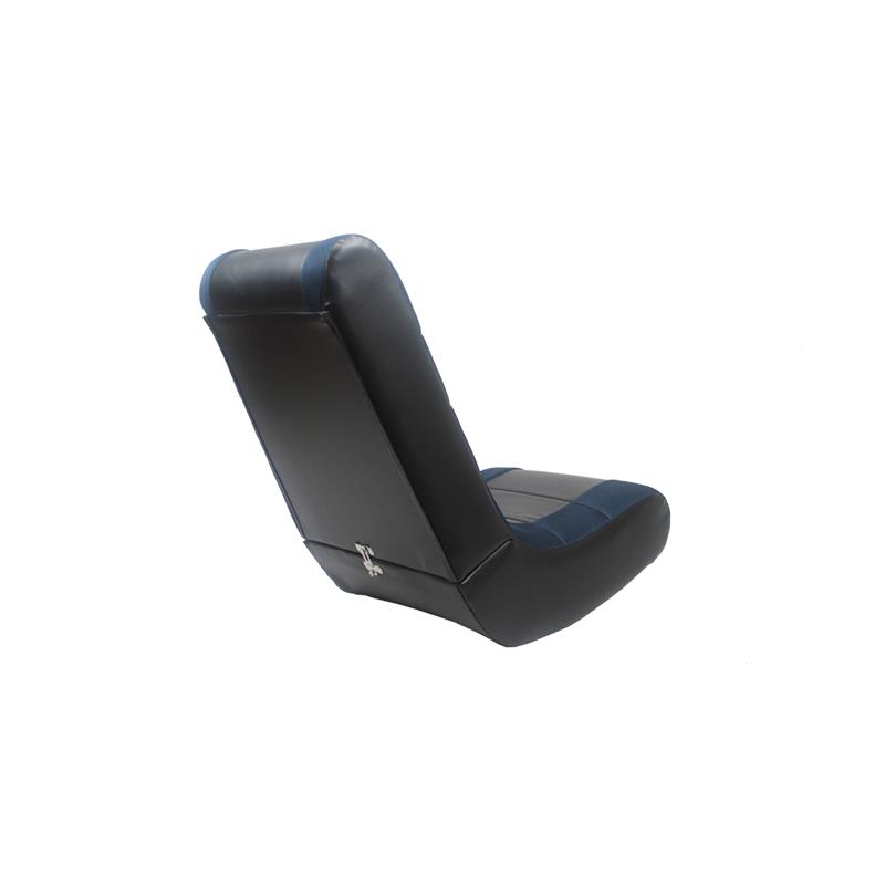 Rockme Floor Chairs Black And Blue Leather