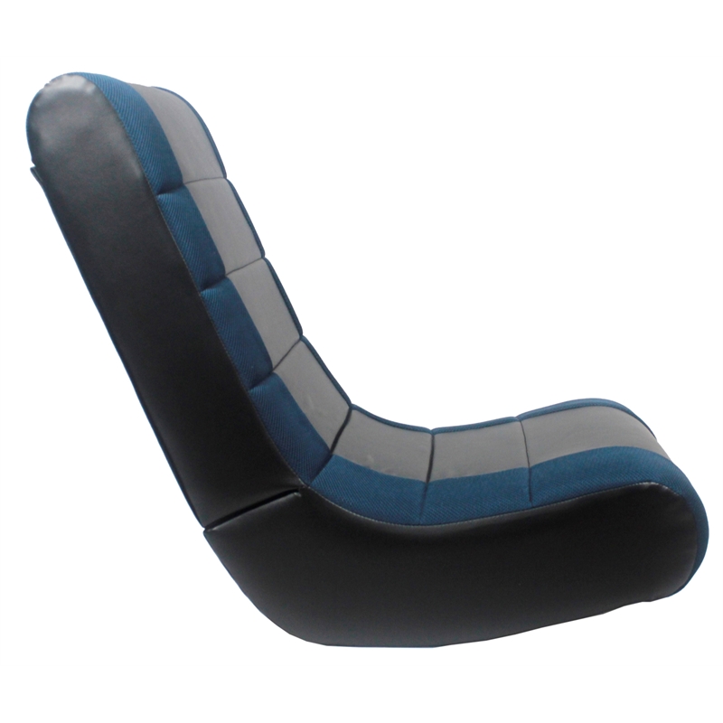 Rockme Floor Chairs Black And Blue Leather