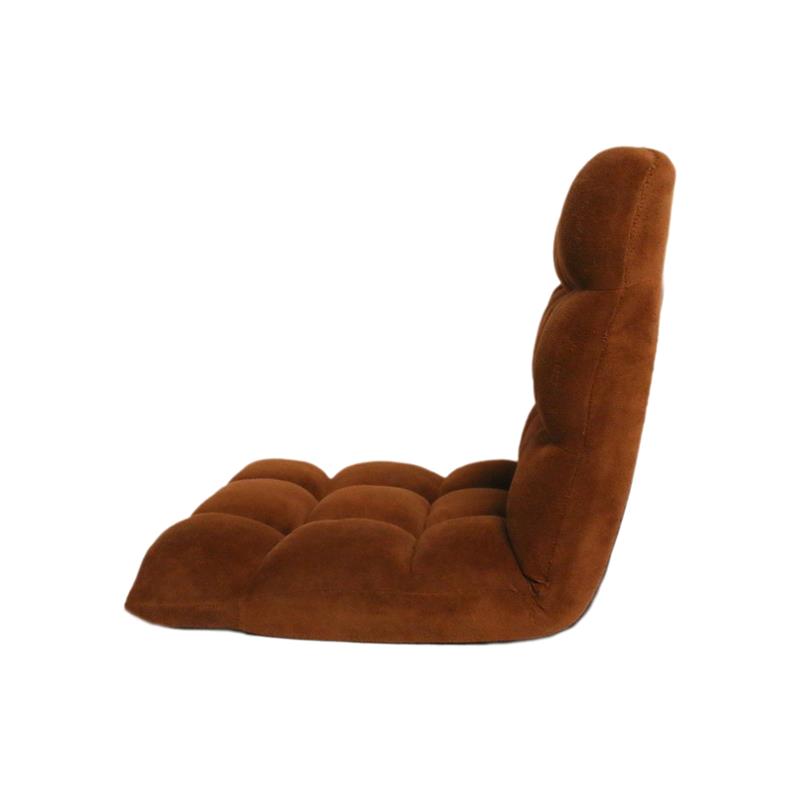 Loungie Floor Chairs Brown Microplush Foam Filling Steel Tube Frame
