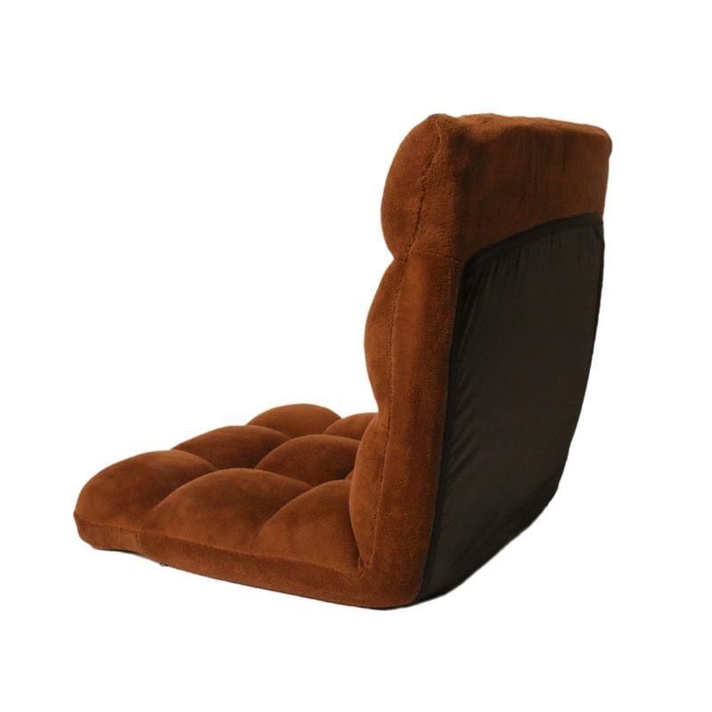 Loungie Floor Chairs Brown Microplush Foam Filling Steel Tube Frame