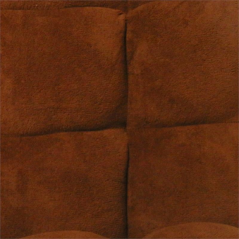 Loungie Floor Chairs Brown Microplush Foam Filling Steel Tube Frame