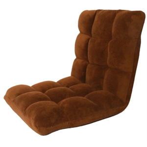 Loungie Floor Chairs Brown Microplush Foam Filling Steel Tube Frame