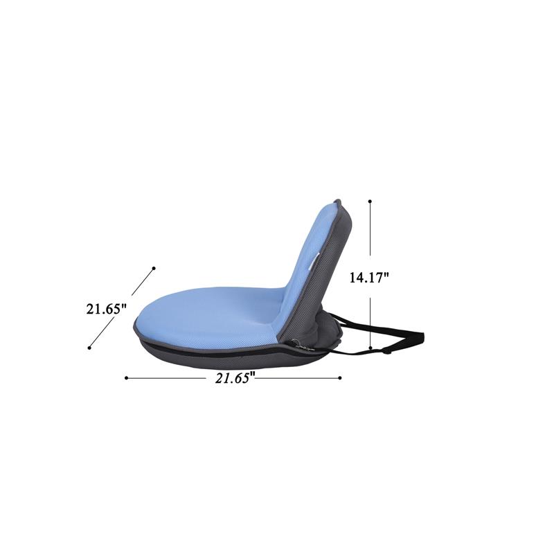Quickchair Floor Chairs Light Blue/Grey Mesh Indoor/Outdoor Portable Multi use