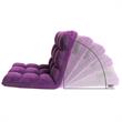 Loungie Floor Chairs Purple Microplush Foam Filling Steel Tube Frame