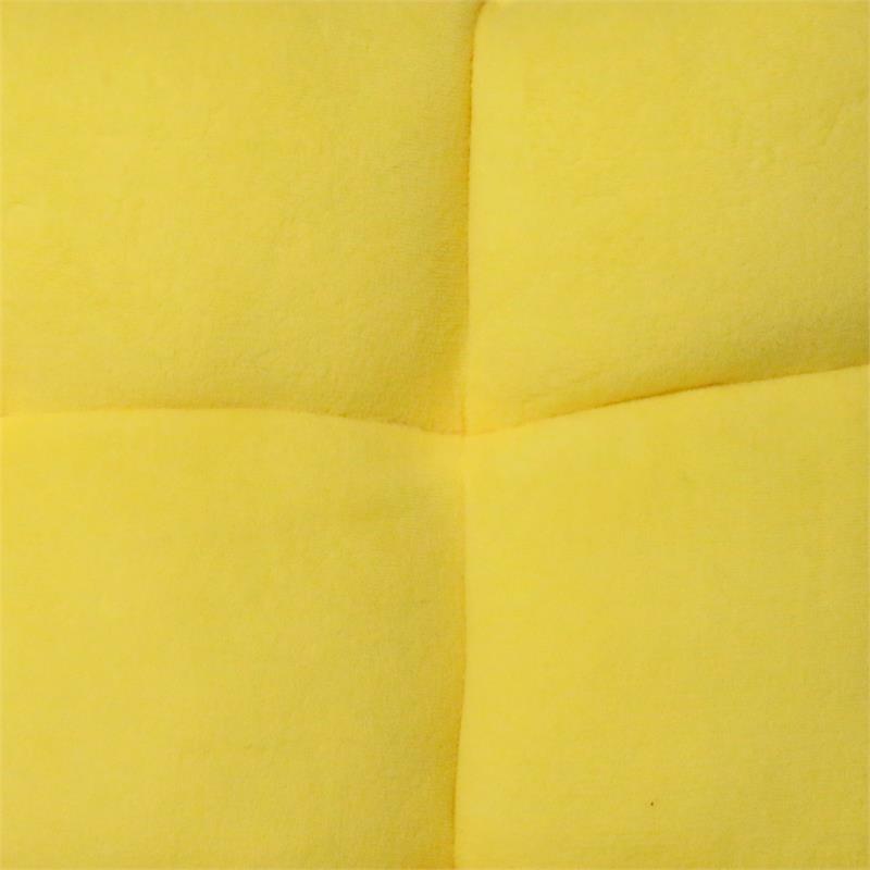 Loungie Floor Chairs Yellow Microplush Foam Filling Steel Tube Frame