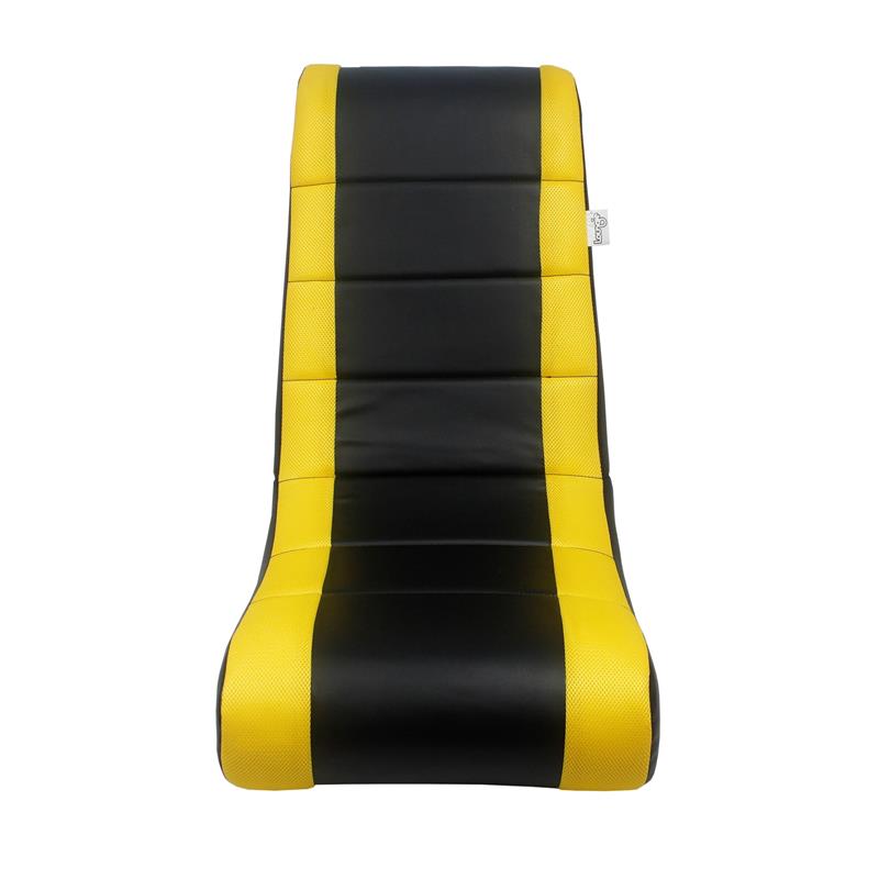 Rockme Floor Chairs Black And Yellow Leather PU