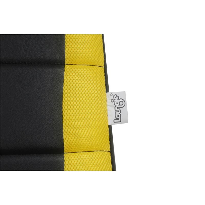 Rockme Floor Chairs Black And Yellow Leather PU