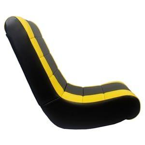 Rockme Floor Chairs Black And Yellow Leather PU