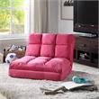Loungie Floor Chairs Fuchsia Microsuede Foam Filling Steel Tube Frame