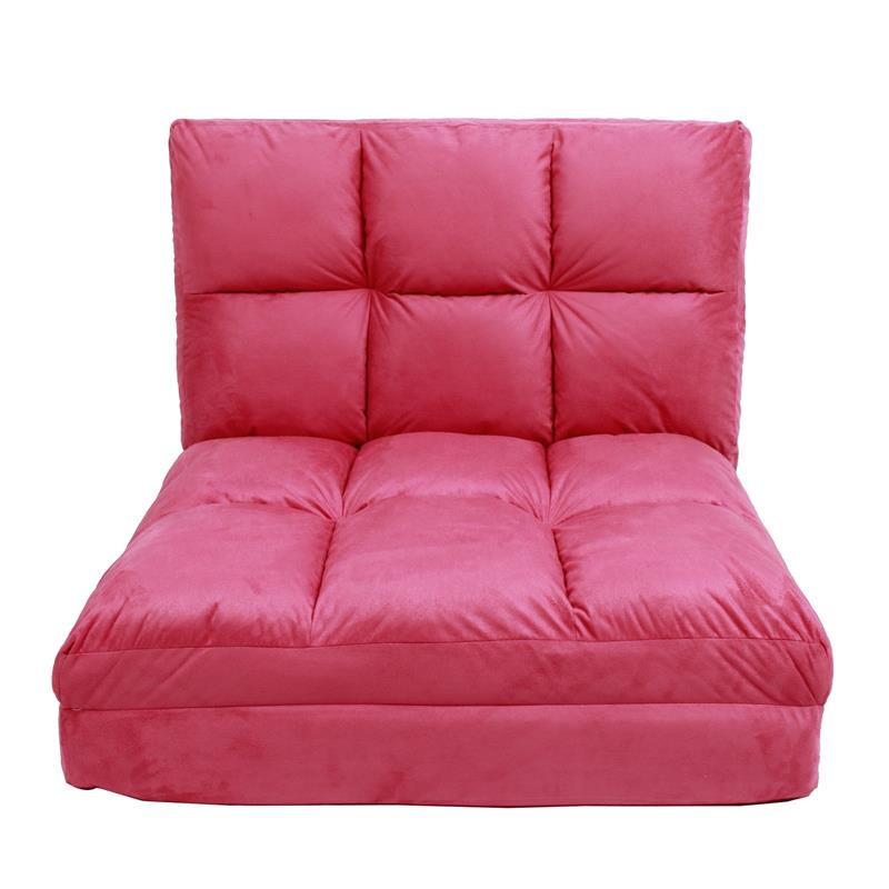 Loungie Floor Chairs Fuchsia Microsuede Foam Filling Steel Tube Frame