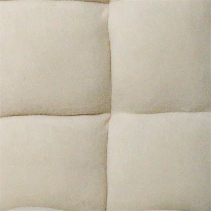 Loungie Floor Chairs Beige Microplush Foam Filling Steel Tube Frame