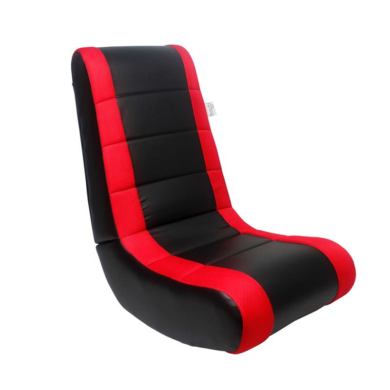 Rockme Floor Chairs Black And Red Leather PU