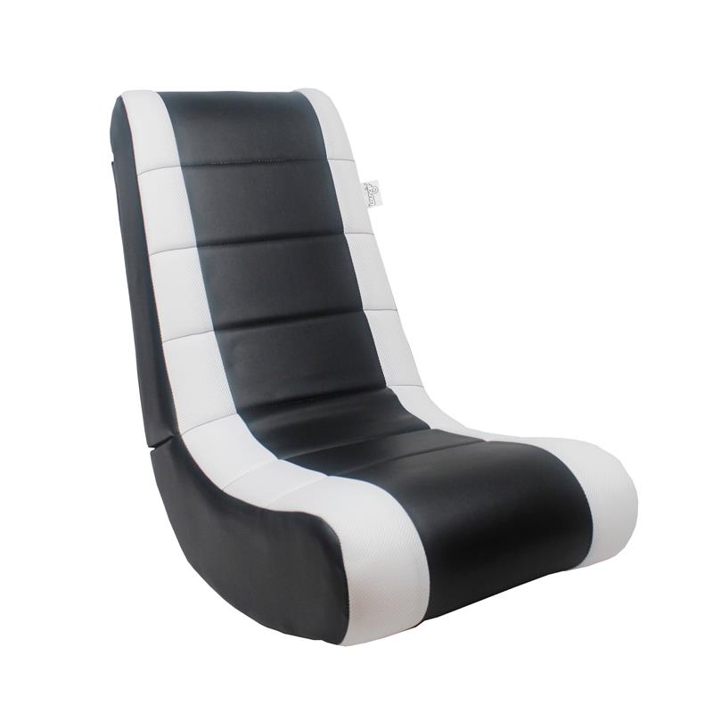 Rockme Floor Chairs Black And White Leather PU
