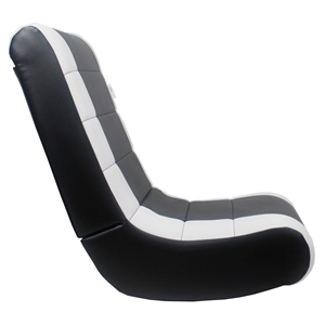Rockme Floor Chairs Black And White Leather PU
