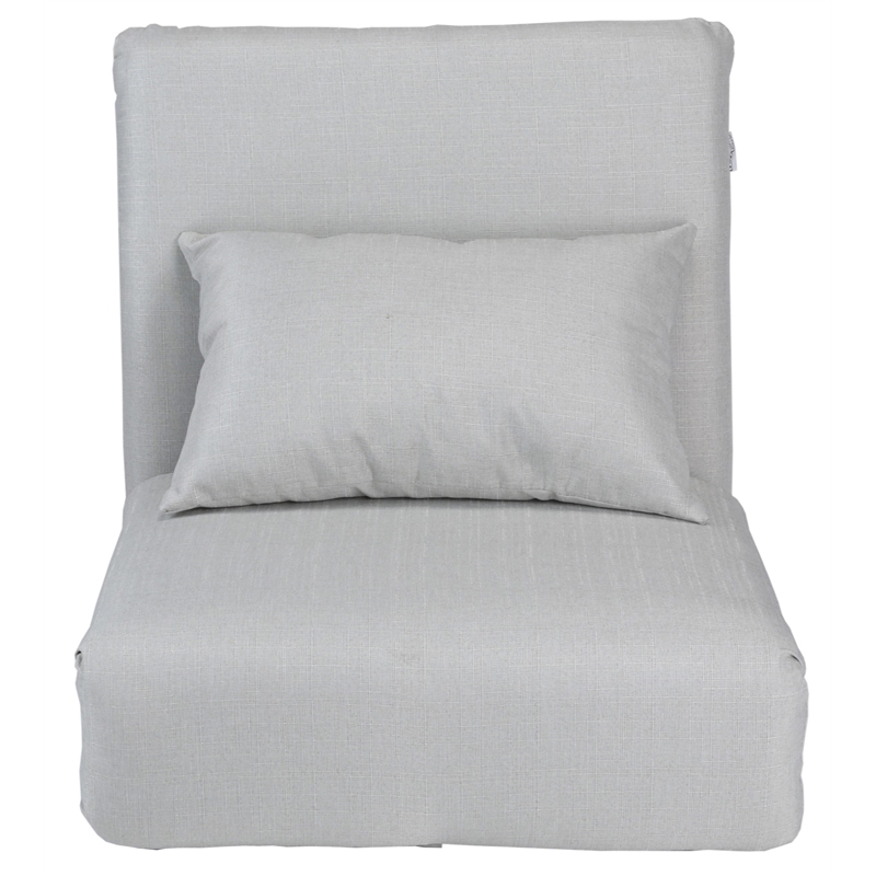 Relaxie Floor Chairs Gray Linen Sleeper Dorm Bed Couch Lounger Sofa