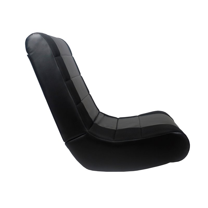 Rockme Floor Chairs Black And Black Leather PU