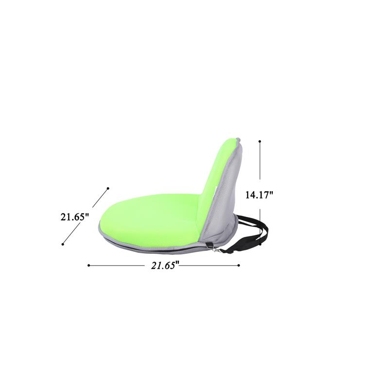 Quickchair Floor Chairs Lime/Gray Mesh Indoor/Outdoor Portable Multi use