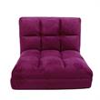 Loungie Floor Chairs Purple Microsuede Foam Filling Steel Tube Frame