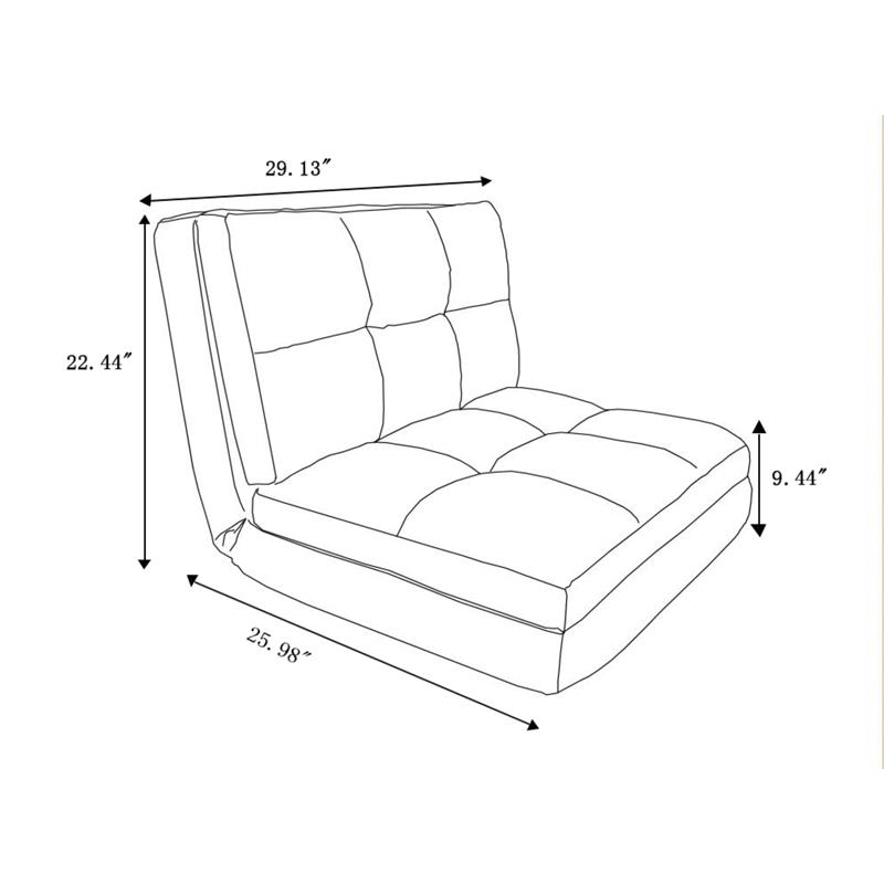 Loungie Floor Chairs Purple Microsuede Foam Filling Steel Tube Frame