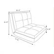 Loungie Floor Chairs Purple Microsuede Foam Filling Steel Tube Frame
