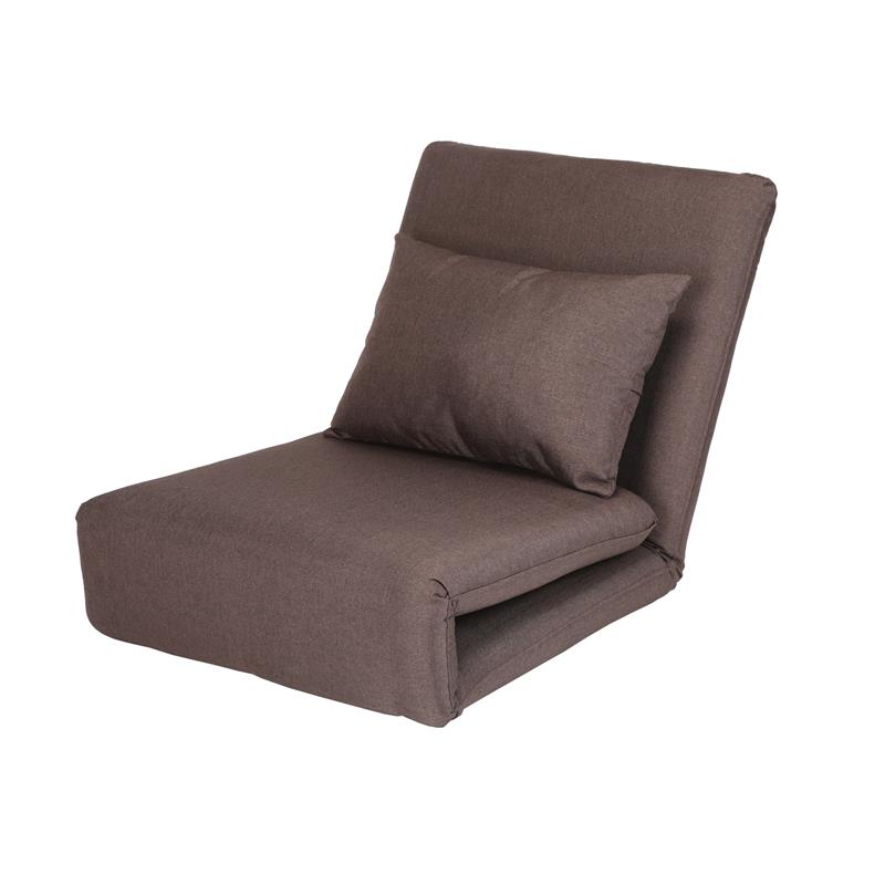 Relaxie Floor Chairs Brown Linen Sleeper Dorm Bed Couch Lounger Sofa