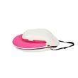 Quickchair Floor Steel Chairs Pink/White Mesh Indoor/Outdoor Portable Multi use