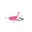 Quickchair Floor Steel Chairs Pink/White Mesh Indoor/Outdoor Portable Multi use