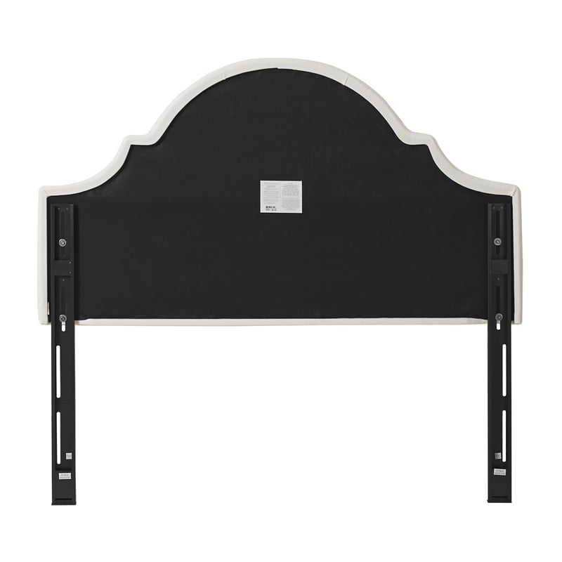 Catherine Upholstered Queen Headboard Antique White