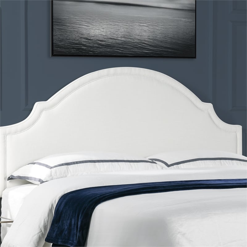 Catherine Upholstered King Headboard Antique White