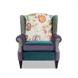 Anya Wingback Accent Arm Chair Multicolored Floral