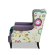 Anya Wingback Accent Arm Chair Multicolored Floral