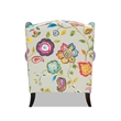 Anya Wingback Accent Arm Chair Multicolored Floral