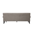 Alana Lawson Recessed Arm Sofa Metal Casters Silver Gray