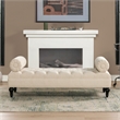 Lewis Bolster Arm Entryway Polyester Cream Bench