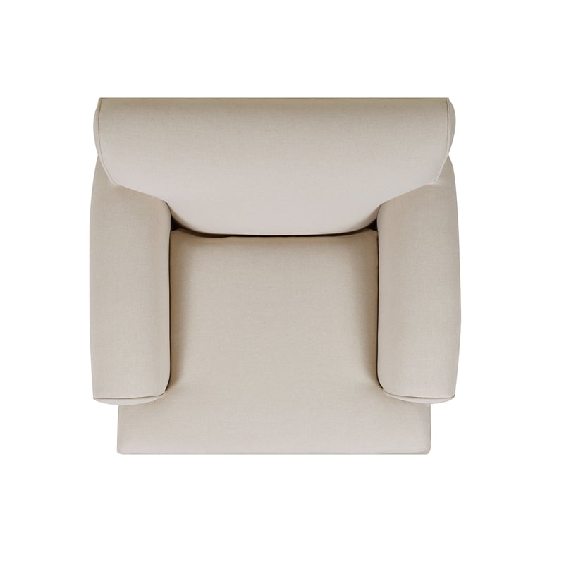 Alana Lawson Accent Arm Chair Metal Casters Sky Neutral