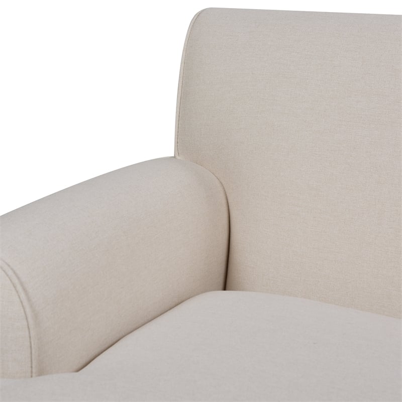 Alana Lawson Accent Arm Chair Metal Casters Sky Neutral