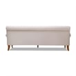 Alana Lawson Recessed Arm Sofa Metal Casters Sky Neutral
