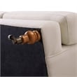 Alana Lawson Recessed Arm Sofa Metal Casters Sky Neutral