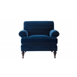 2 Piece Sofa Set with Sofa and Accent Chair in Navy Blue