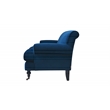 2 Piece Sofa Set with Sofa and Accent Chair in Navy Blue