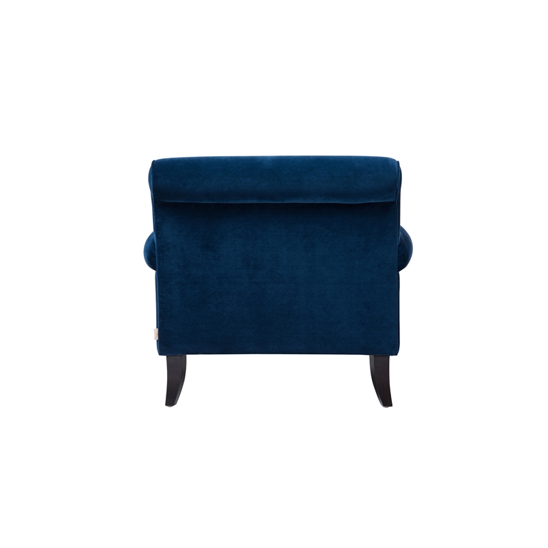 3 Piece Sofa Set with Sofa and Set of Two Chair in Navy Blue